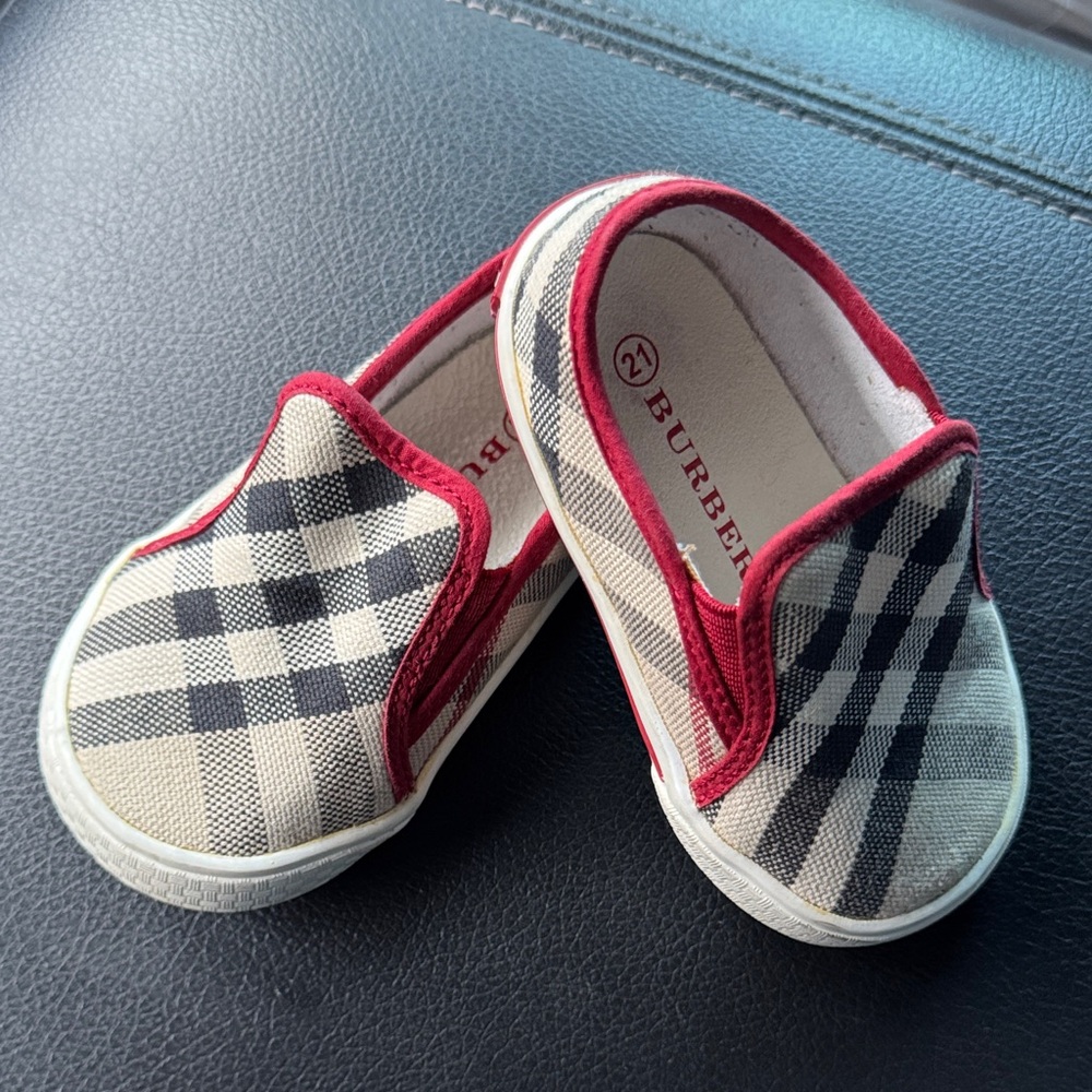 Burberry Kids Checkered Slip-On Sneakers